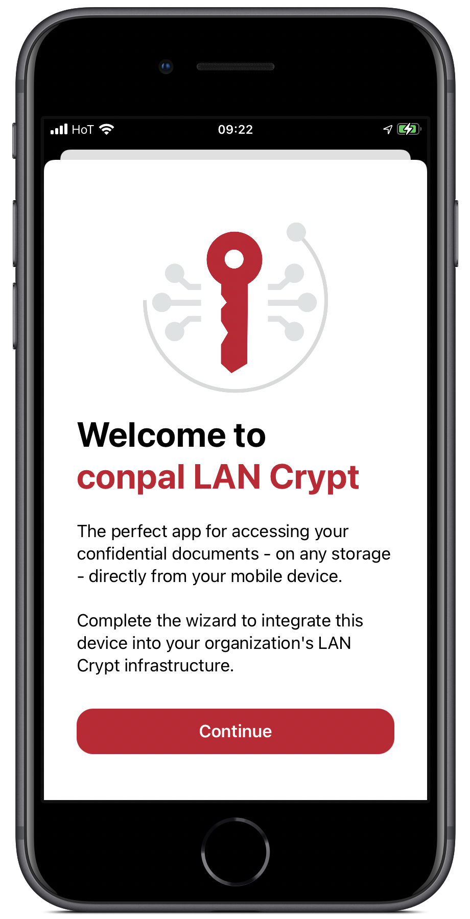 Screenshot conpal LAN Crypt for iOS