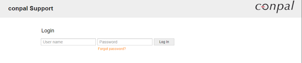 Support Login Screenshot English