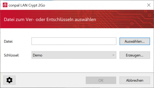 conpal LAN Crypt 2Go UI