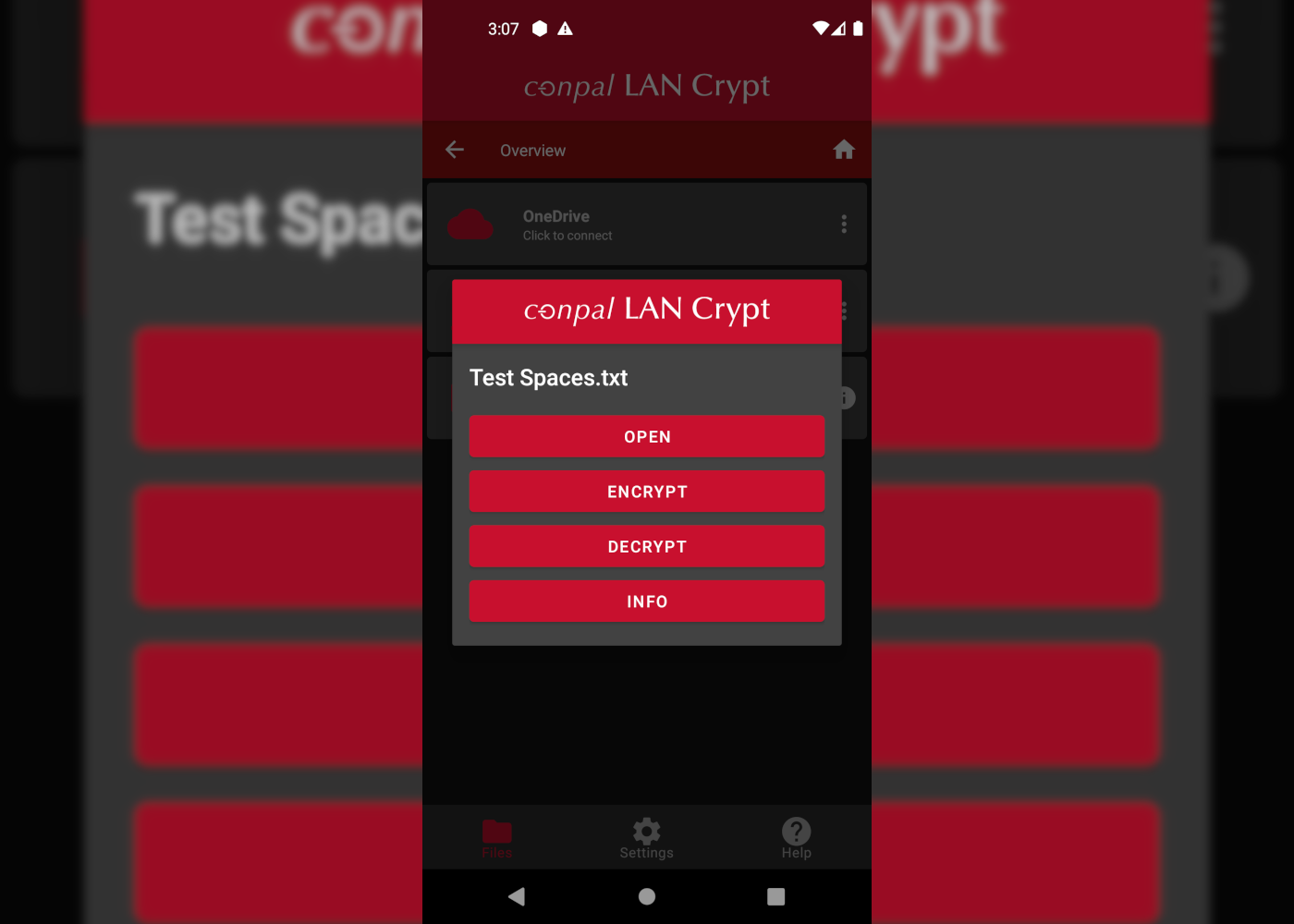 conpal LAN Crypt Screenshot Android